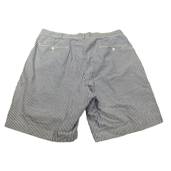 Brooks Brothers Shorts Men 38 Blue White Seersucker Cotton Summer Classic Preppy - Picture 2 of 7